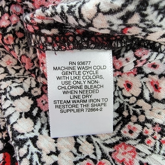 Liz Claiborne Mini Floral Rayon Size Large - Picture 7 of 8